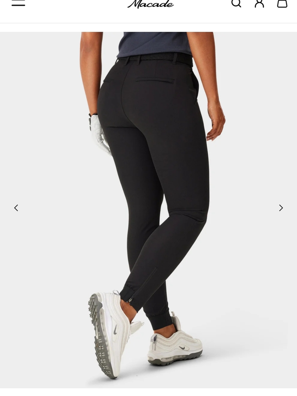 Macade Black Stretch Track Joggers